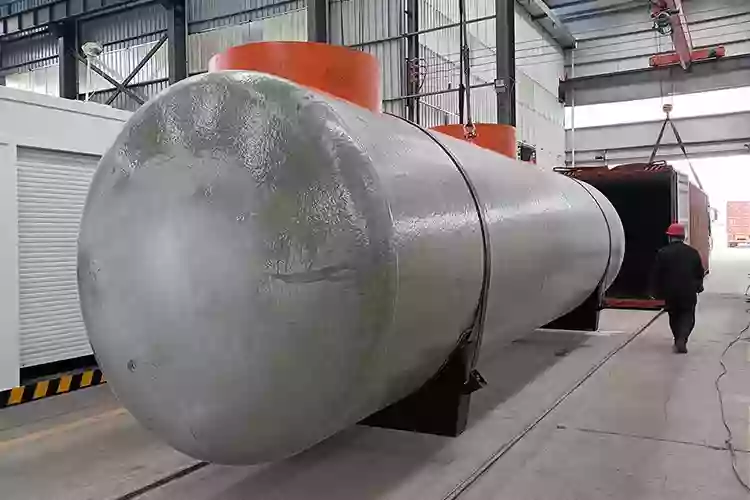 Пожарная стеклопластиковая ёмкость горизонтальная